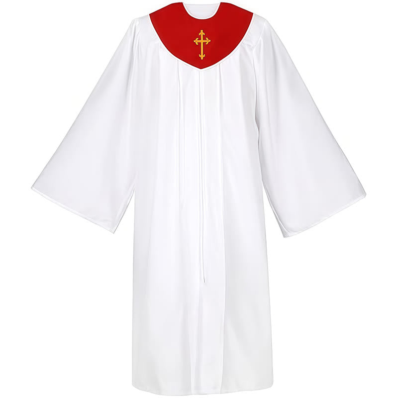 Christianartworkshop Divine Clergy Robe for Religious Services - Cross Accent Yoke - image 6