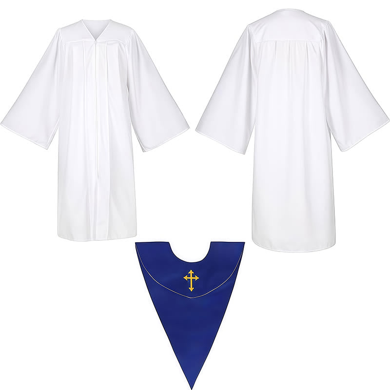 Christianartworkshop Divine Clergy Robe for Religious Services - Cross Accent Yoke - image 11