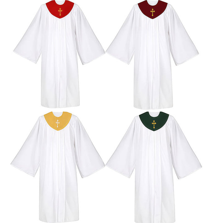 Christianartworkshop Divine Clergy Robe for Religious Services - Cross Accent Yoke - image 19