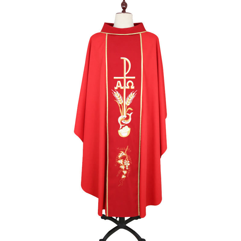 Christianartworkshop Ceremonial - Style Chasuble in Assorted Colors with Sacred Imagery - image 1