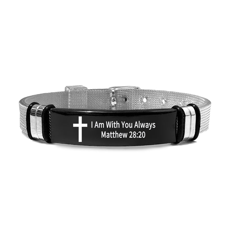 Christianartworkshop Multi - Styled Motivational Cross Bracelet with Bible Verses - PVC 28:20 - image 40
