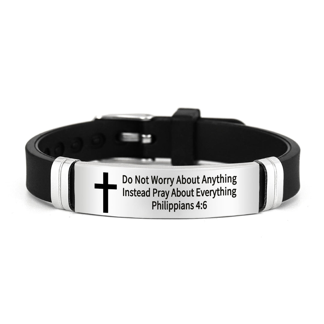 Christianartworkshop Multi - Styled Motivational Cross Bracelet with Bible Verses - Silver 4:6 - image 7