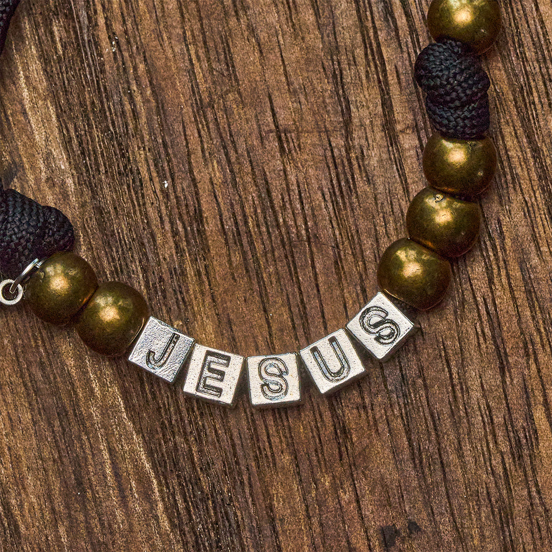 Christianartworkshop Minimal Black Rugged Pocket Rosary with St. Michael & Personalized JESUS Letter - image 7