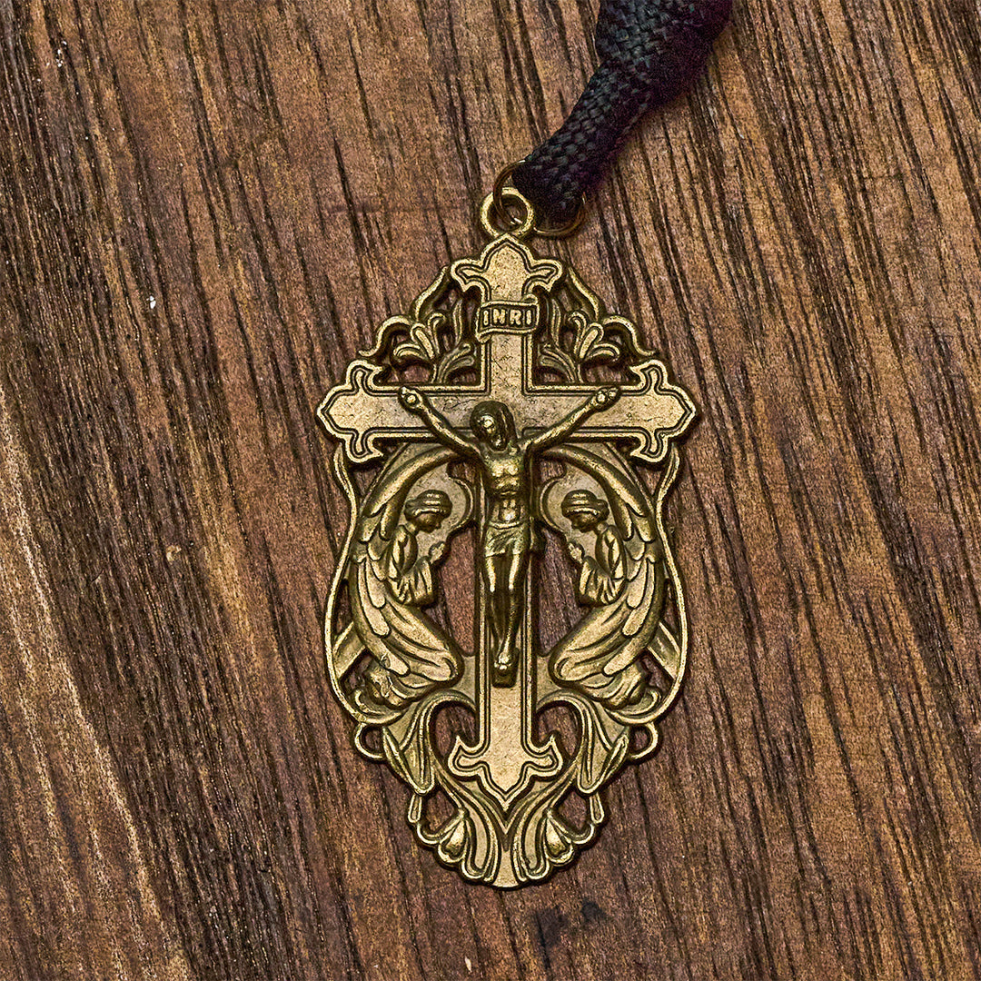 Christianartworkshop Minimal Black Rugged Pocket Rosary with St. Michael & Personalized JESUS Letter - image 10