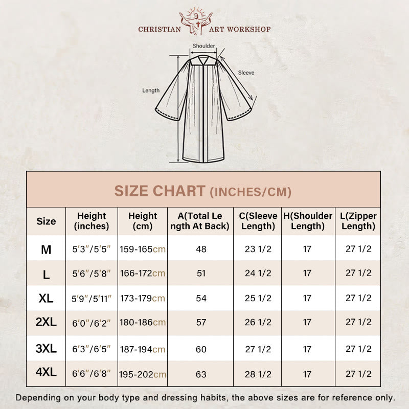 Christianartworkshop Divine Clergy Robe for Religious Services - Cross Accent Yoke - image 1