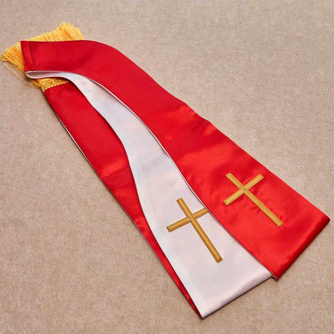 Christianartworkshop Red Gold Cross Blessing Set with Madonna & Scripture: Live in Grace - image 3