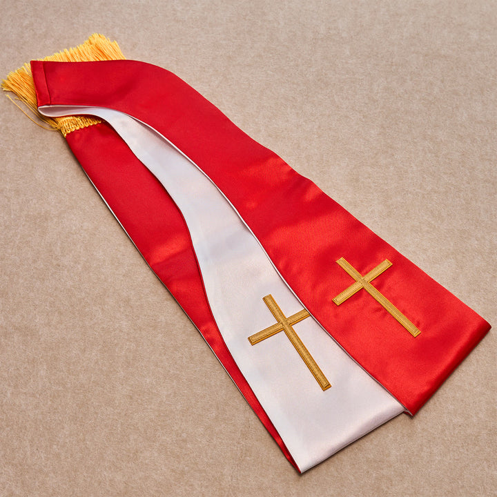 Christianartworkshop Red Gold Cross Blessing Set with Madonna & Scripture: Live in Grace - image 3