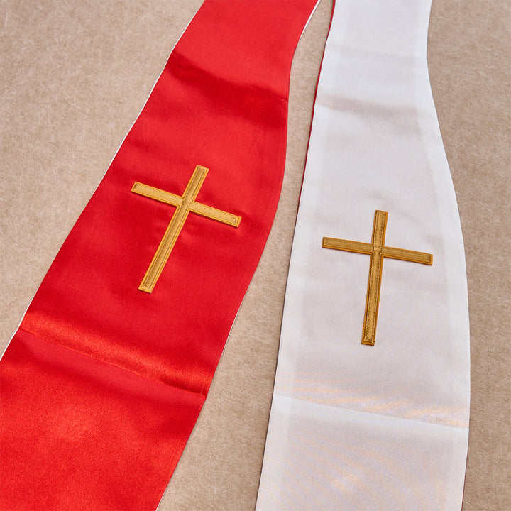 Christianartworkshop Red Golden Cross Blessing Set with Madonna & Gallstone Rosary: Live in Love - image 3