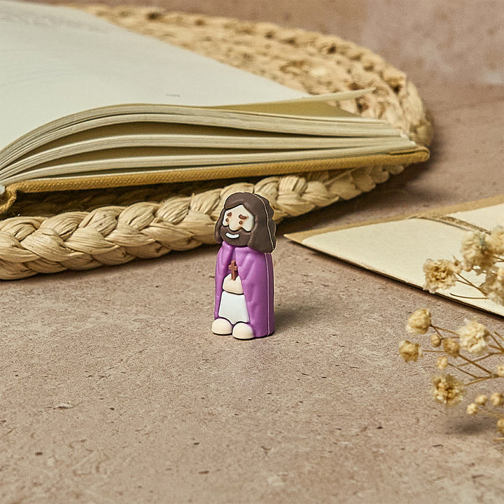 Christianartworkshop 8/16/24/32pcs Little Jesus Figurines in Eight Pastel & Bold Tones: Rainbow of Blessings - image 3