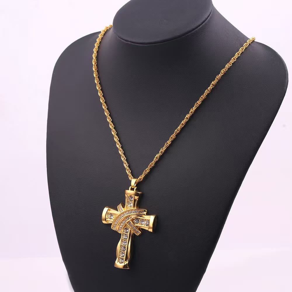 Christianartworkshop Two-color Grace & Glory Baroque Radiance Cross Necklace - image 1