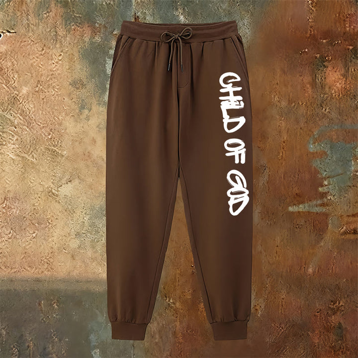 Christianartworkshop Faith-Inspired Child of God Quote Sweatpants with Bold Letter - image 18