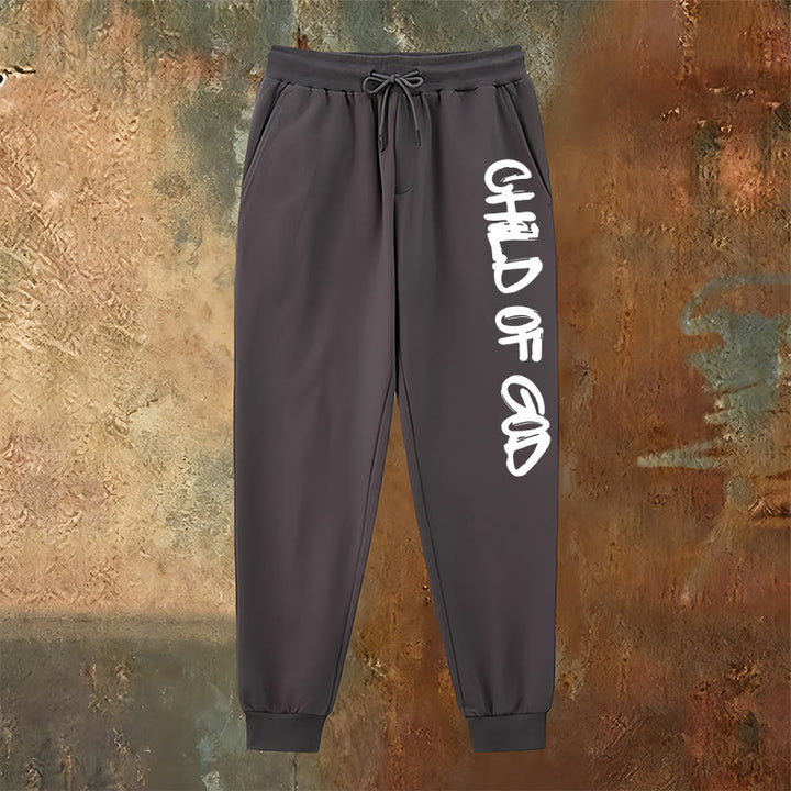 Christianartworkshop Faith-Inspired Child of God Quote Sweatpants with Bold Letter - image 22