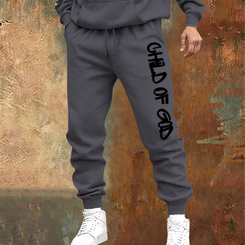 Christianartworkshop Faith-Inspired Child of God Quote Sweatpants with Bold Letter - image 13