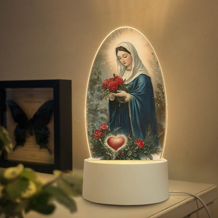 Christianartworkshop Multi-Style Elegant Virgin Mary Nightlight: Divine Grace & Home Elegance - G - image 6