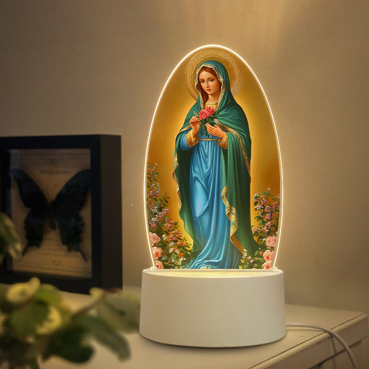 Christianartworkshop Multi-Style Elegant Virgin Mary Nightlight: Divine Grace & Home Elegance - D - image 3