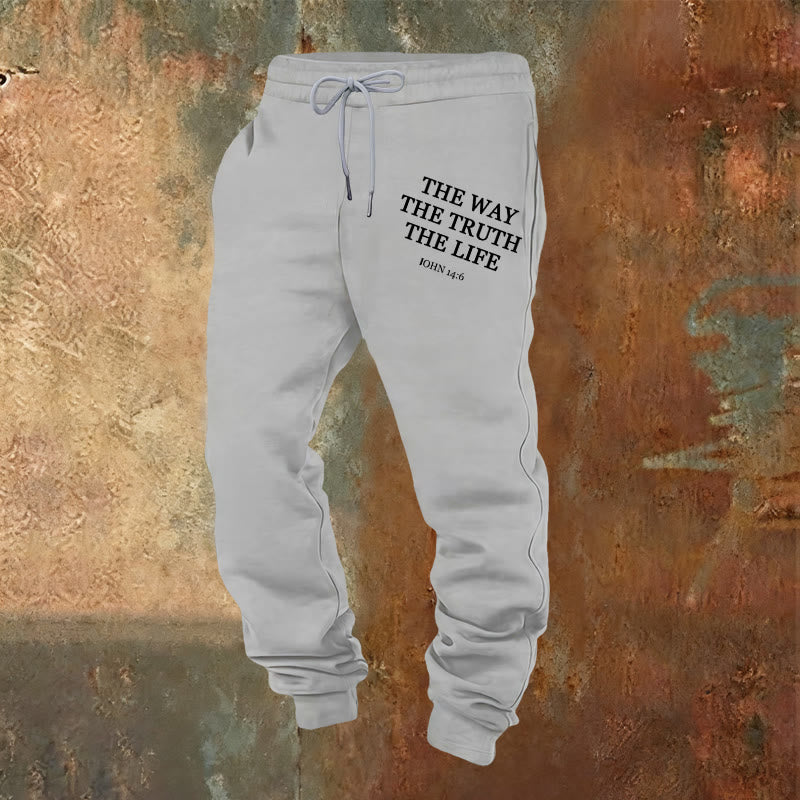 Christianartworkshop Faith in Motion John 14:6 Quote Sweatpants: Walk the Promise - Light Grey - 2XL - image 12