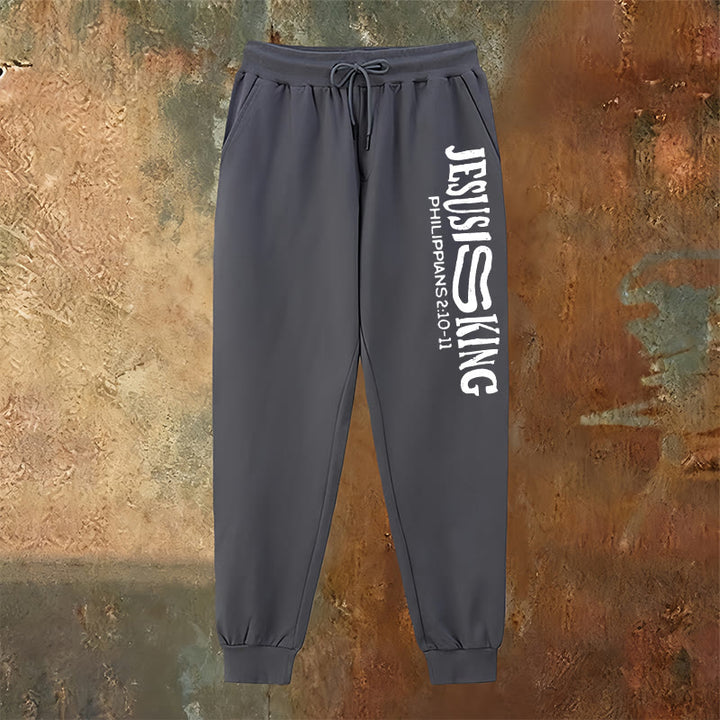 Christianartworkshop Worship & Street Jesus Is King Scripture Sweatpants: Kingdom Street Limited - image 14