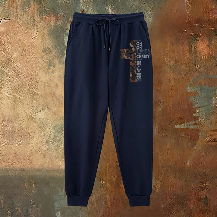 Christianartworkshop Disciple Edition Philippians 4:13 Strength Camo Cross Sweatpants - image 10