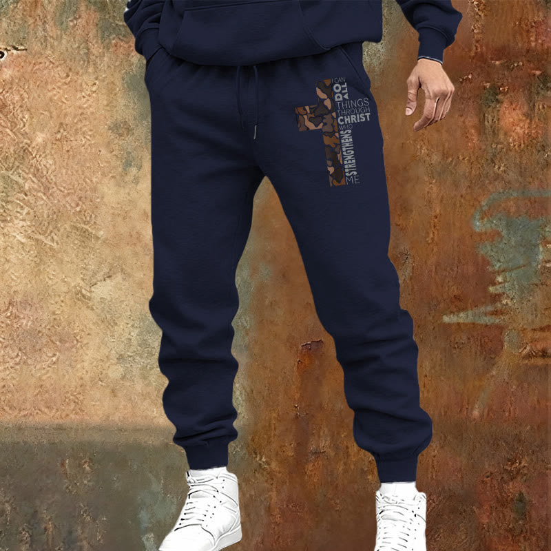 Christianartworkshop Disciple Edition Philippians 4:13 Strength Camo Cross Sweatpants - image 9