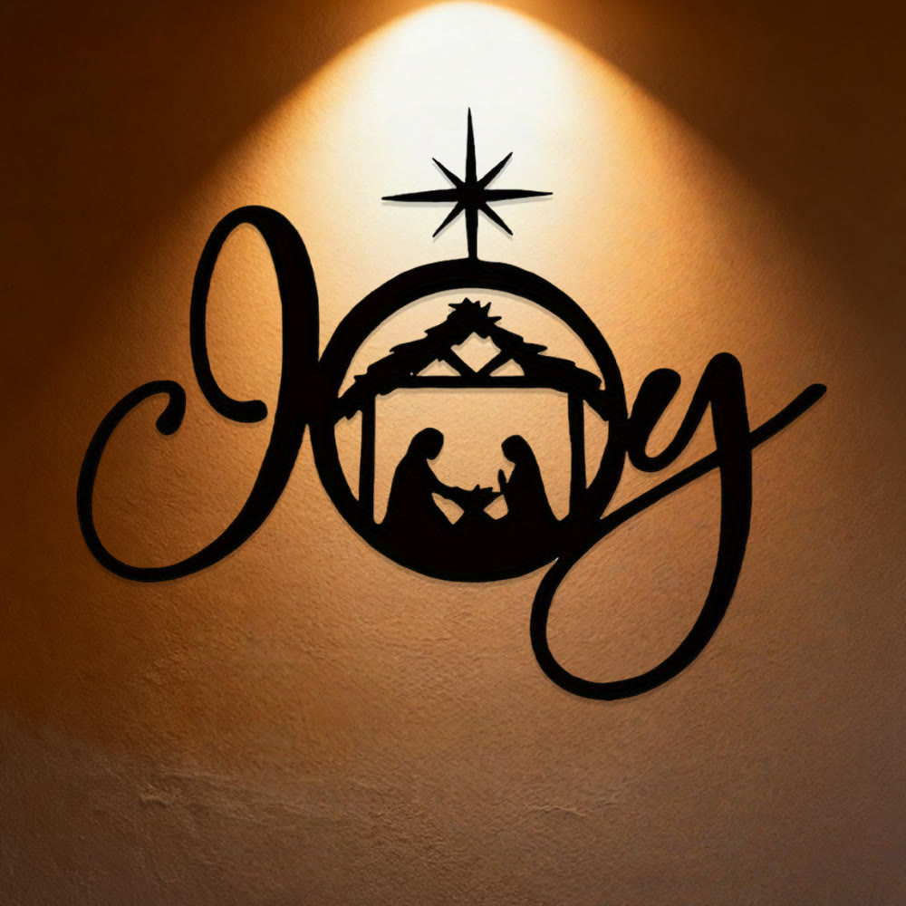 Christianartworkshop Holy Night Nativity Metal Wall Decor: Joy and Hope in His Light - image 2