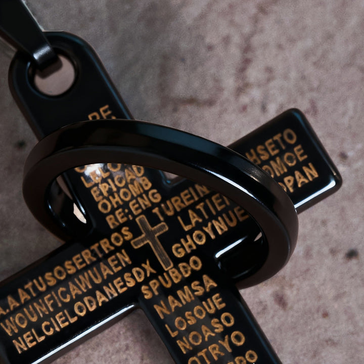 Christianartworkshop Lord's Prayer with Interlocking Ring Cross Pendant Necklace: Bold Style Sacred Meaning - image 10