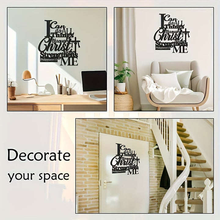 Christianartworkshop Through Christ Who Strengthens Me Metal Wall Decor: Inspired by Philippians 4:13 - image 6