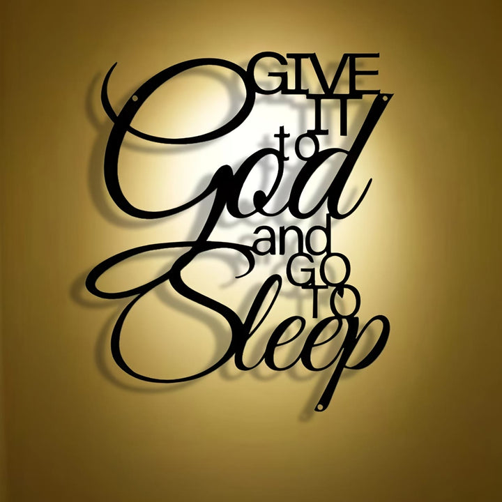 Christianartworkshop Give It to God and Go to Sleep Metal Wall Decor: Let Faith Bring Peace - image 8