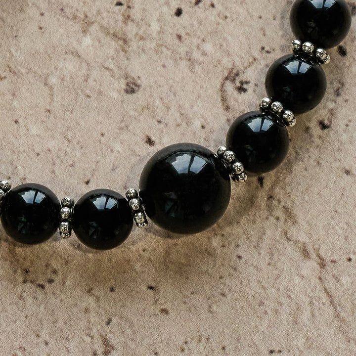 Christianartworkshop Spiritual Armor Black Obsidian Bracelet with Cross Charm: Pray without Fear - image 6