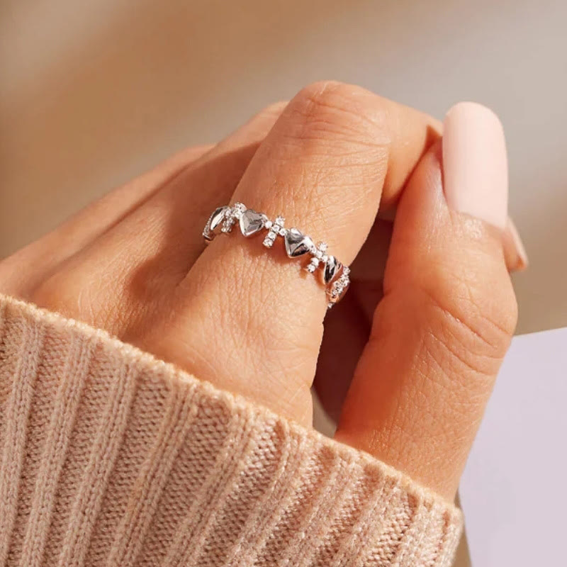 Christianartworkshop Heart & Zircon Faith Ring: Minimalist Elegance with Spiritual Significance - image 2