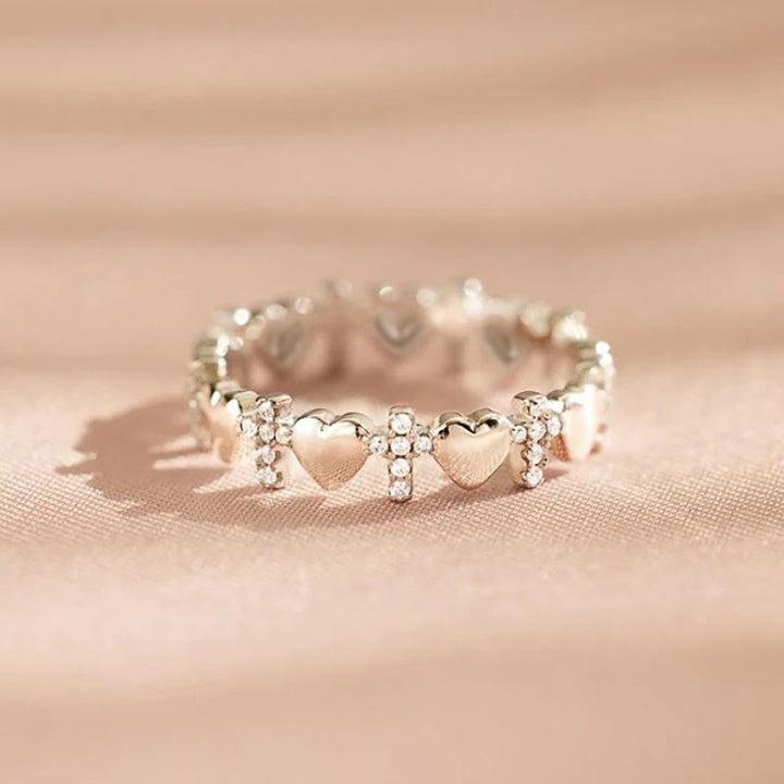 Christianartworkshop Heart & Zircon Faith Ring: Minimalist Elegance with Spiritual Significance - image 3