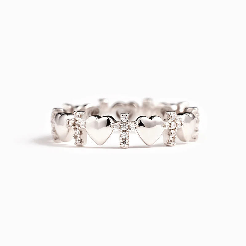 Christianartworkshop Heart & Zircon Faith Ring: Minimalist Elegance with Spiritual Significance - image 6