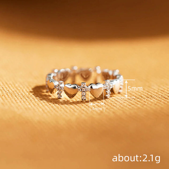 Christianartworkshop Heart & Zircon Faith Ring: Minimalist Elegance with Spiritual Significance - image 5