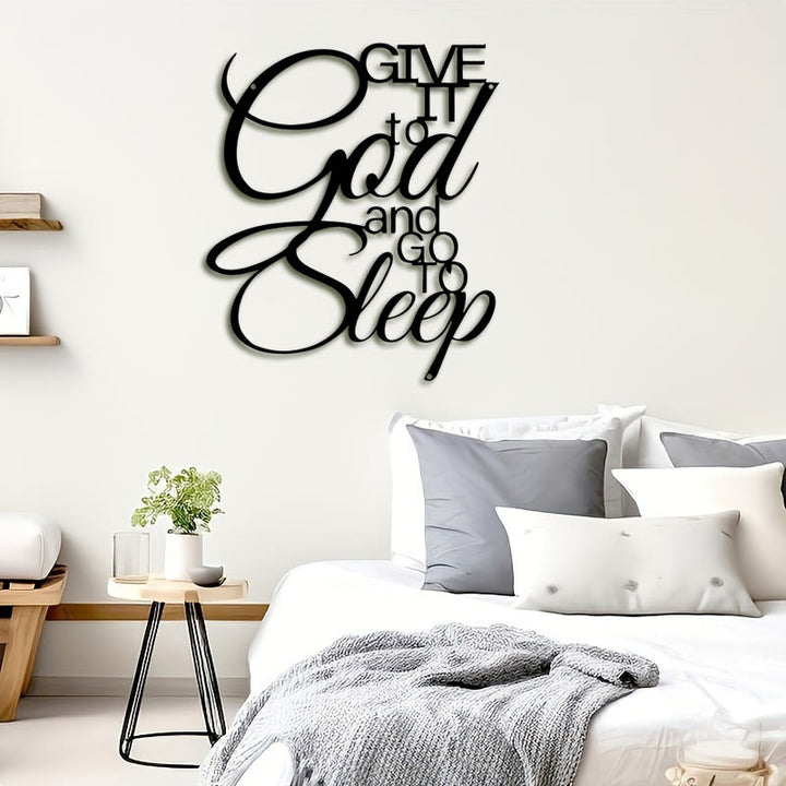 Christianartworkshop Give It to God and Go to Sleep Metal Wall Decor: Let Faith Bring Peace - image 1