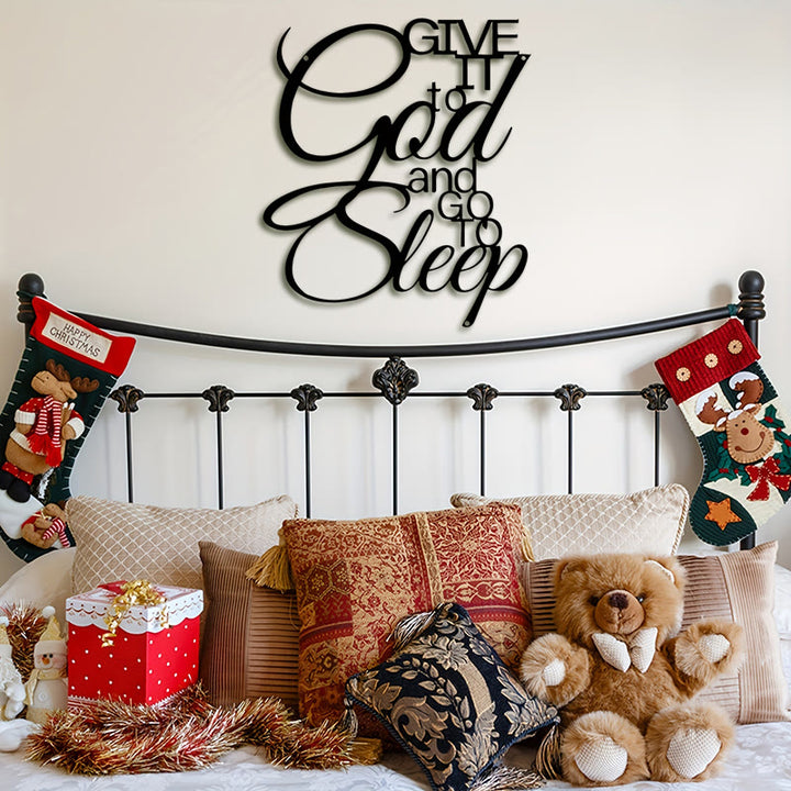 Christianartworkshop Give It to God and Go to Sleep Metal Wall Decor: Let Faith Bring Peace - image 5