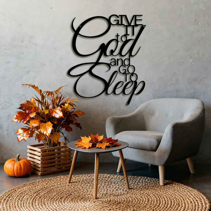 Christianartworkshop Give It to God and Go to Sleep Metal Wall Decor: Let Faith Bring Peace - image 4
