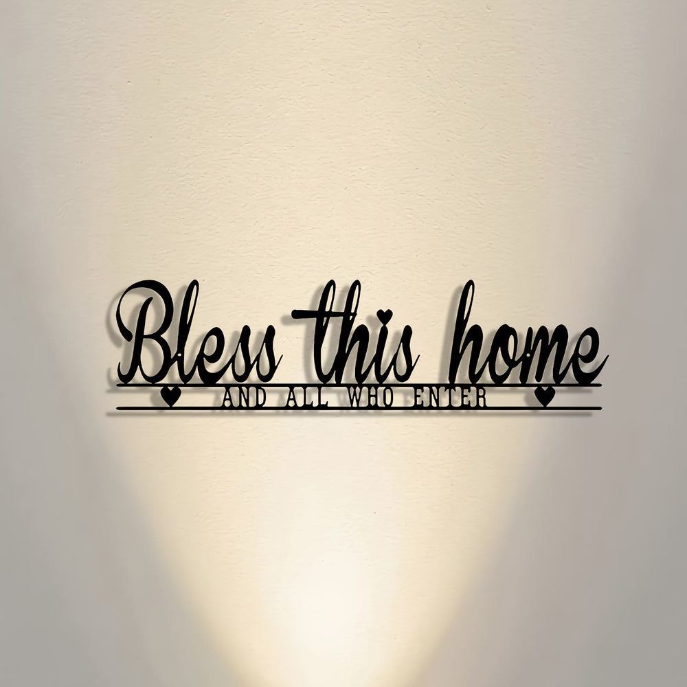 Christianartworkshop Bless This Home Metal Wall Decor: Divine Blessing & Faithful Warmth - image 1