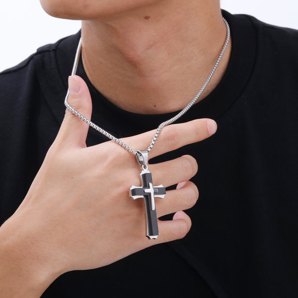 Christianartworkshop 4-Colored Cross Guardian Pendant Necklace: Faith & Protection for Daily Life - image 1