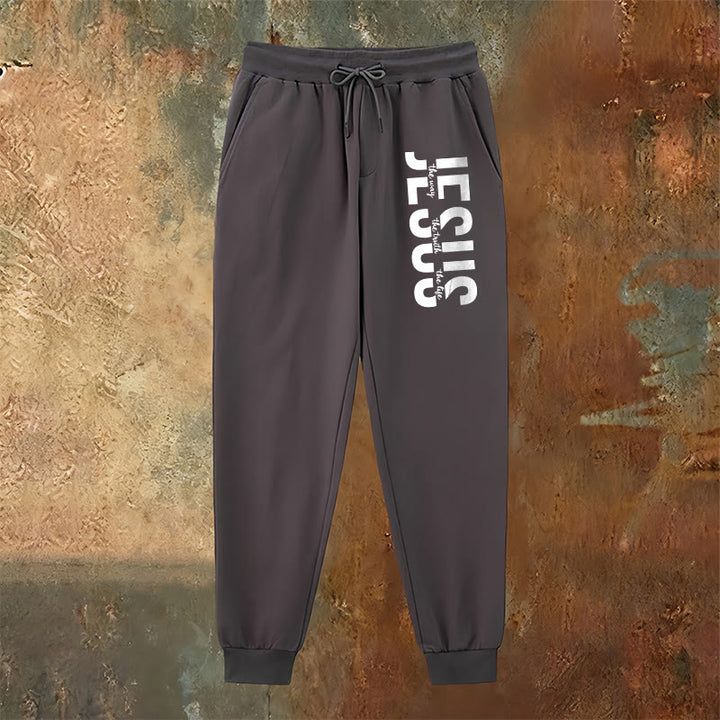 Christianartworkshop Layered Jesus Script Sweatpants: Daily Wear with Devotional Identity - image 2