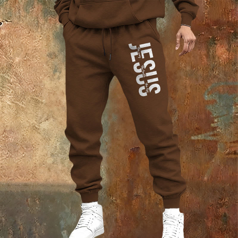 Christianartworkshop Layered Jesus Script Sweatpants: Daily Wear with Devotional Identity - image 17