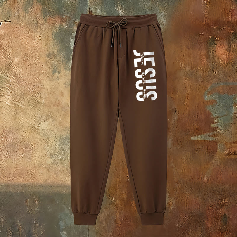 Christianartworkshop Layered Jesus Script Sweatpants: Daily Wear with Devotional Identity - image 19