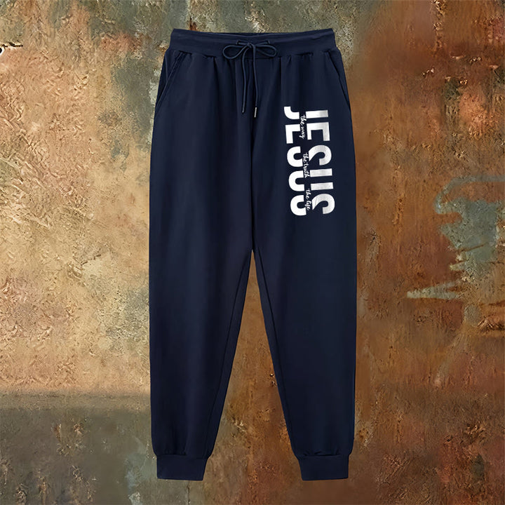 Christianartworkshop Layered Jesus Script Sweatpants: Daily Wear with Devotional Identity - image 15