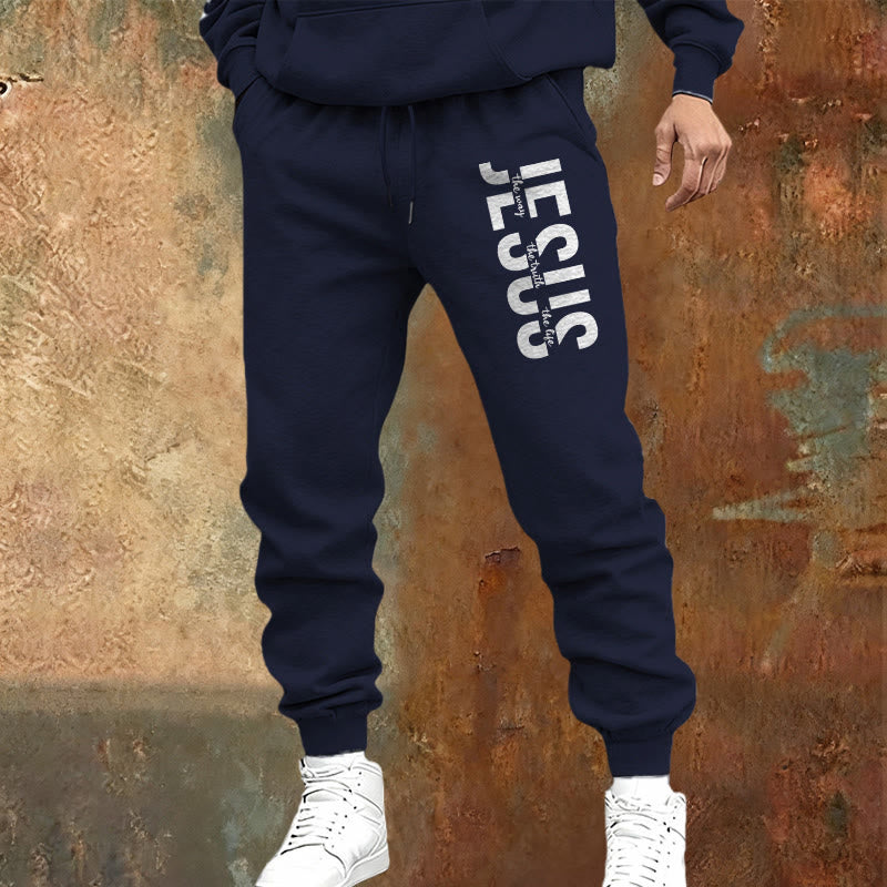 Christianartworkshop Layered Jesus Script Sweatpants: Daily Wear with Devotional Identity - image 13