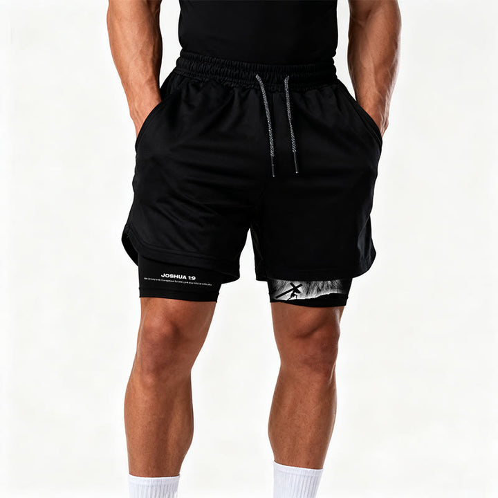 Christianartworkshop Joshua 1:9 Lion Performance Shorts - image 8
