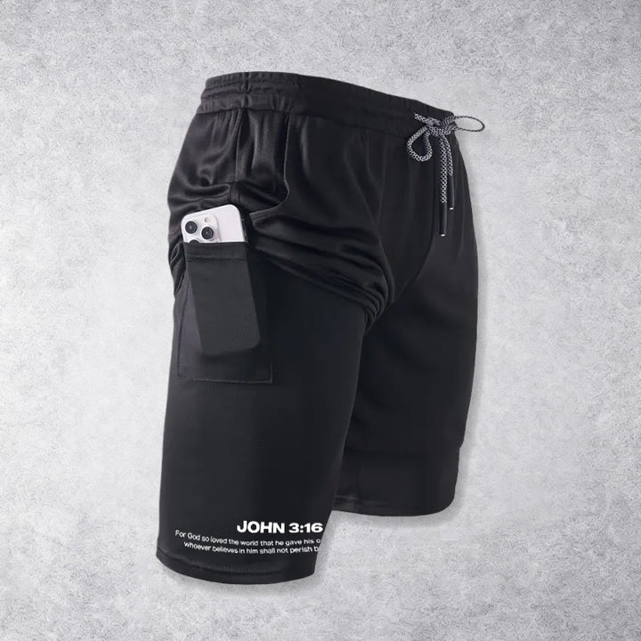 Christianartworkshop John 3:16 Cross Performance Shorts - image 4