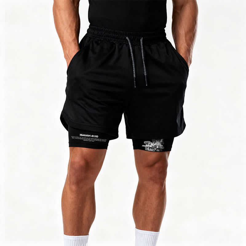 Christianartworkshop Isaiah 41:10 Angel & Devil Performance Shorts - image 6