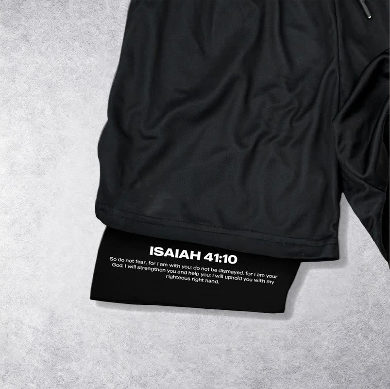 Christianartworkshop Isaiah 41:10 Angel & Devil Performance Shorts - image 2