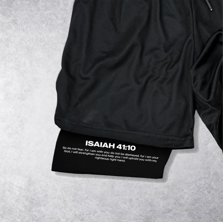 Christianartworkshop Isaiah 41:10 Angel & Devil Performance Shorts - image 2