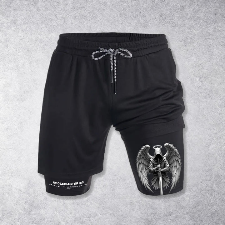 Christianartworkshop Ecclesiastes 3:8 Wings of War Performance Shorts - image 3