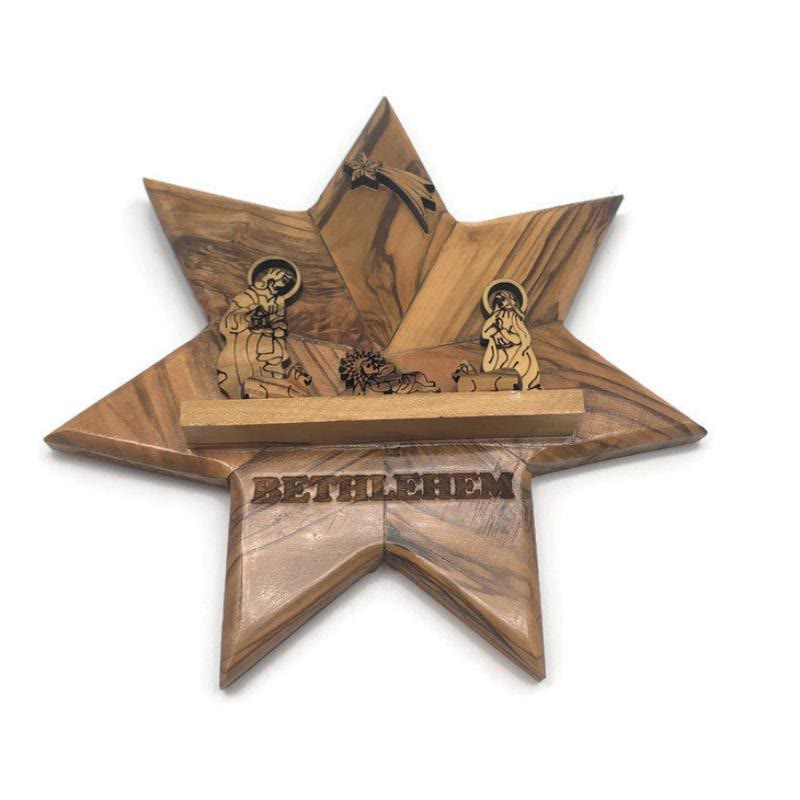 Christianartworkshop Bethlehem Star Nativity Ornament: Sacred Story & Wood Craft for Holiday Decor - image 1