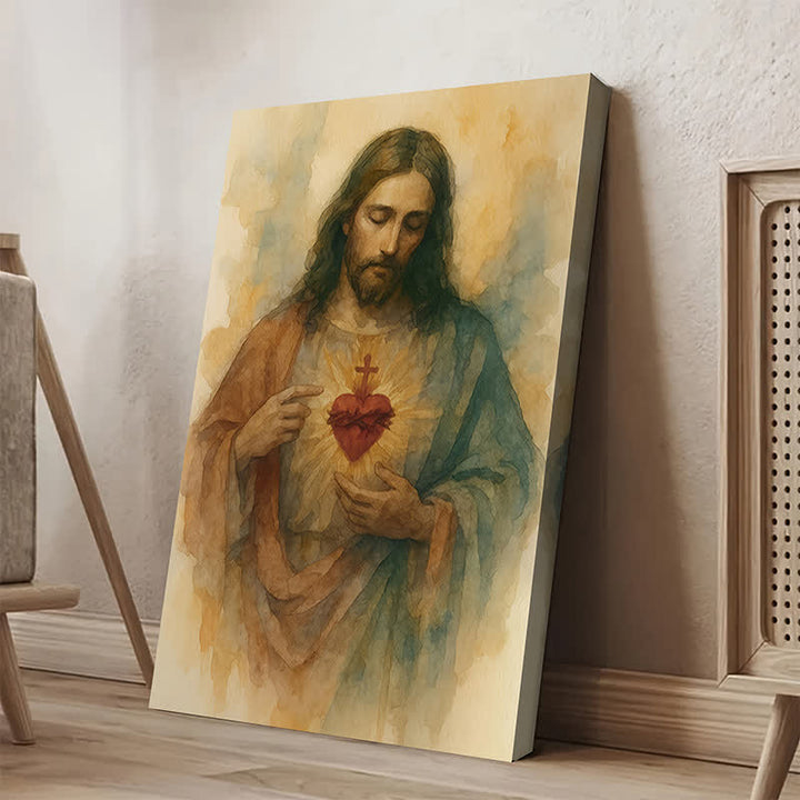 Christianartworkshop Gentle Sacred Heart Art Prints: Devotional Grace for Faith - Filled Nooks - image 3